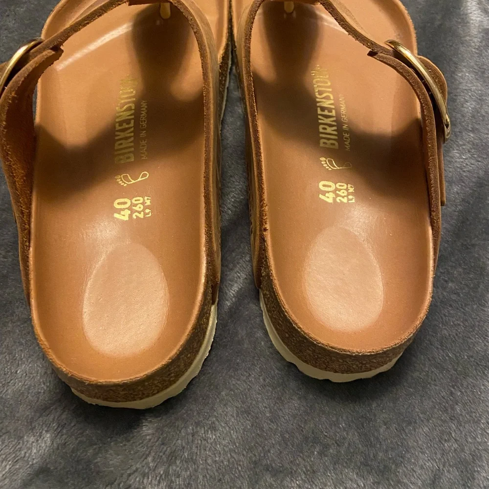 Birkenstock Tan Leather Sandals - Picture 3 of 5